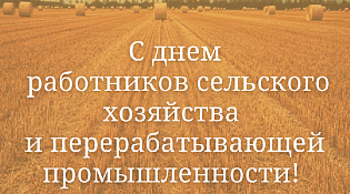C Днем работников сельского хозяйства и перерабатывающей промышленности!